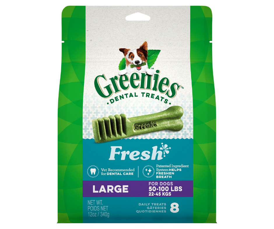 Greenies Large Dental Dog Treats - Fresh Mint Flavor 12oz