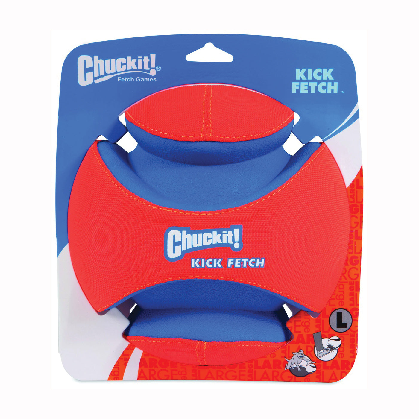 Chuckit! Kick Fetch Orange Dog Ball, Large (8 in.)