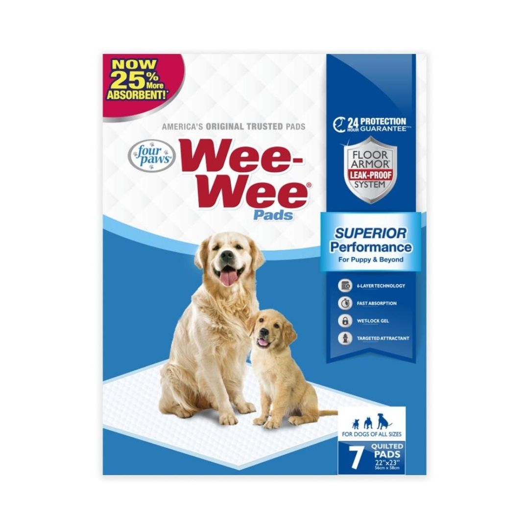 Four Paws Wee-Wee Dog Pee Pads, 22 x 23 in. (7 Count)