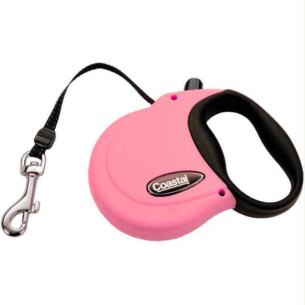Coastal Power Walker Retractable Dog Leash Pink, S
