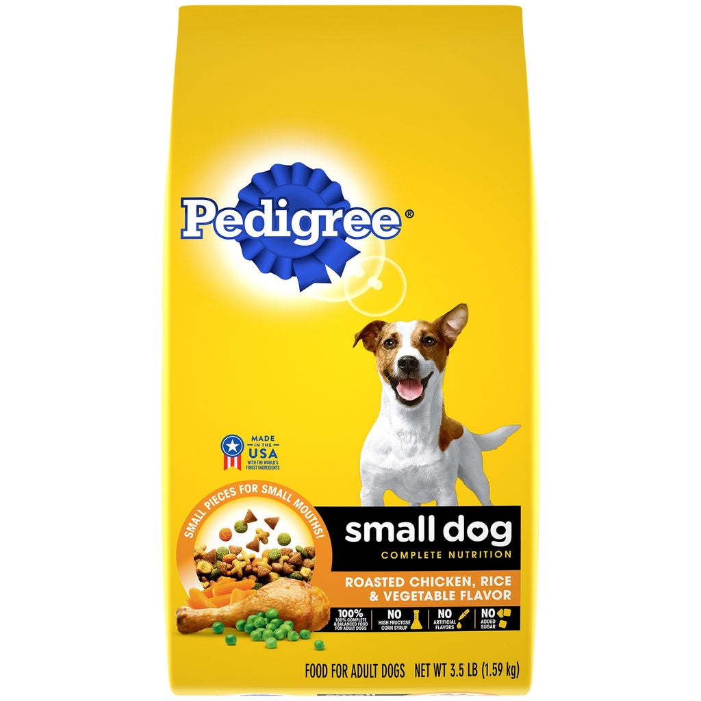 Pedigree Adult Small Dog Grilled Steak & Vegetable Flavor Dry Dog Food, 3.5 lbs.