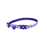 Coastal Adjustable Glow-in-the-Dark Purple Leopard Cat Collar