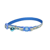 Coastal Glow-in-the-Dark Blue Fish Cat Collar