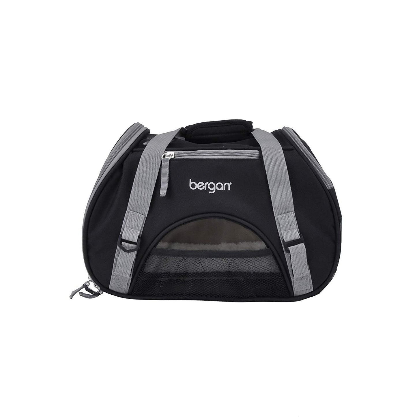 Bergan Comfort Pet Carrier Black & Grey, 16 x 8 x 11 in.