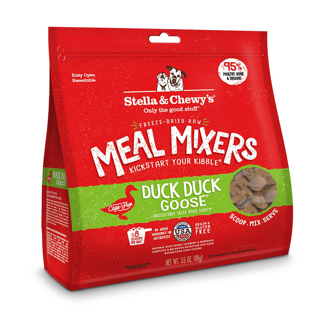 Stella & Chewy's Duck Duck Goose Meal Mixers Freeze-Dried Dog Food Topper, 3.5 oz.
