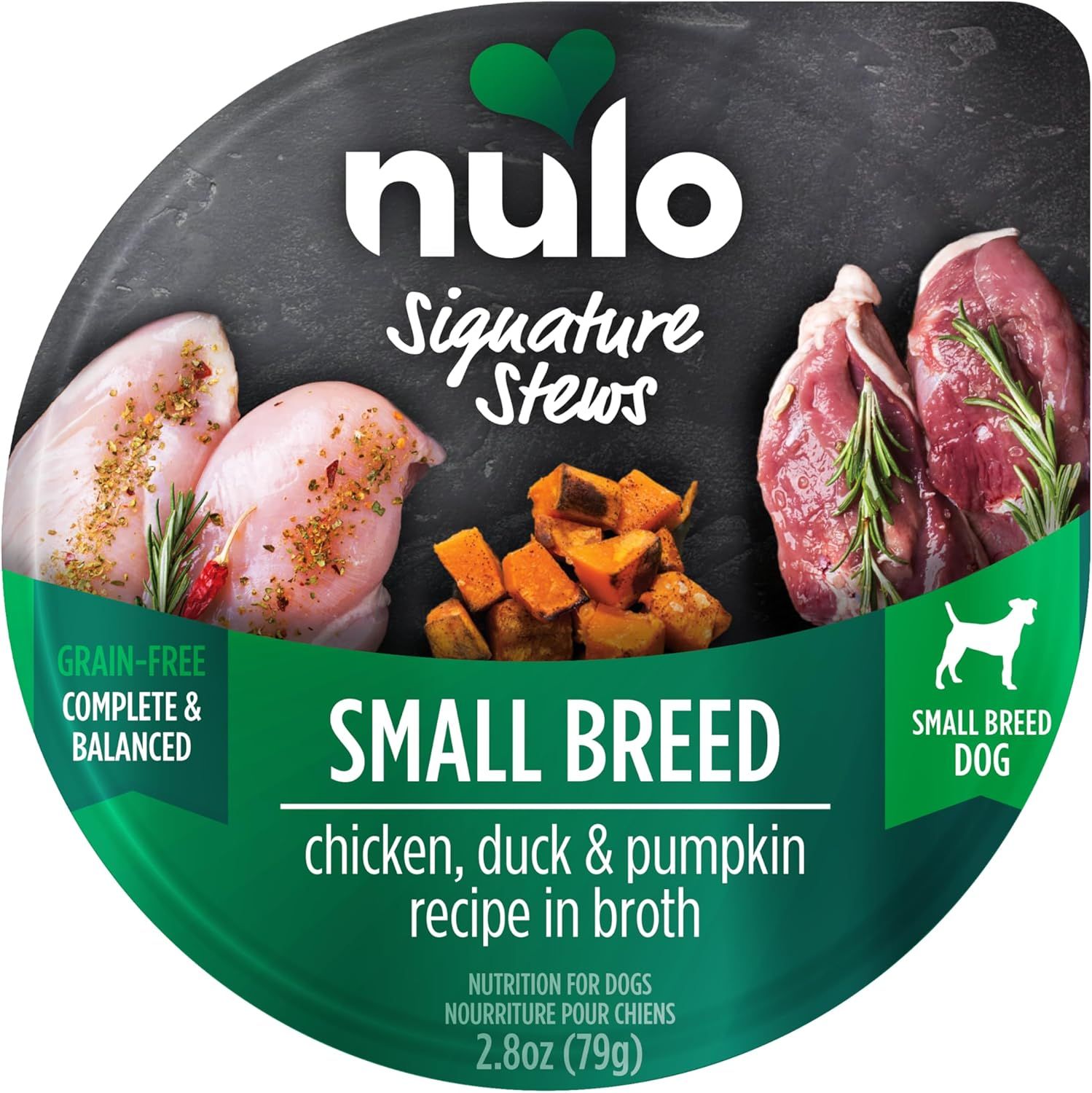 Nulo Signature Stews Chicken, Duck & Pumpkin in Broth Small Breed Wet Dog Food, 2.8 oz.