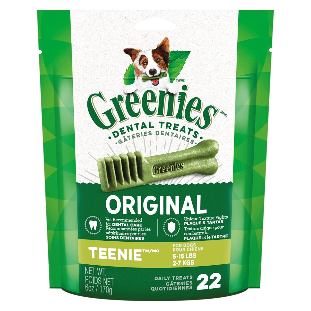Greenies Teenie Size Natural Dental Dog Treats, 6 oz. (22 Count)