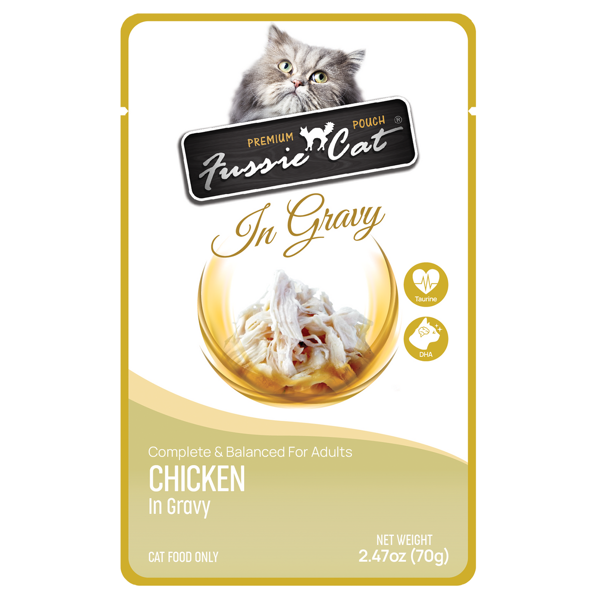 Fussie Cat Premium Chicken in Gravy Cat Food Pouch