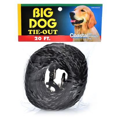 Coastal Big Dog Poly Tie-Out Black, 15 ft.