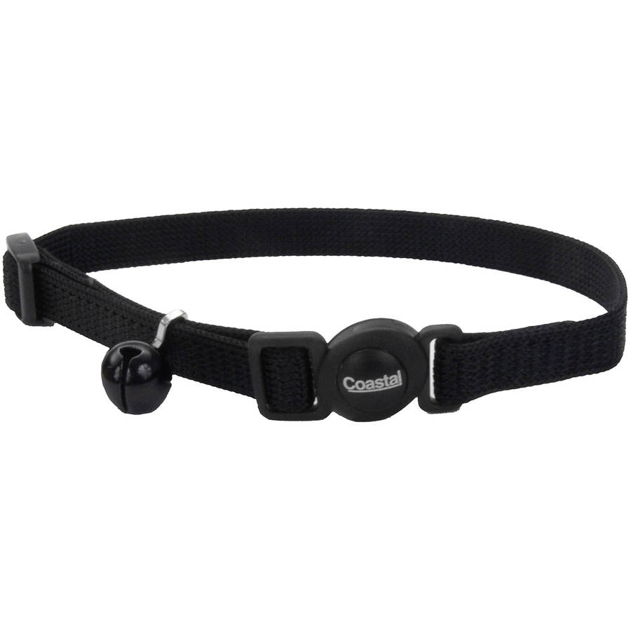 Safe Cat Black Breakaway Cat Collar, 8-12 in.