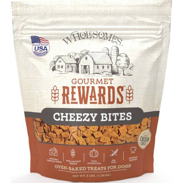 Wholesomes Gourmet Biscuits Cheddar Cheese, Dog 3 lbs