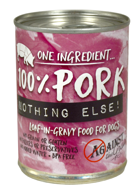 Against The Grain Nothing Else One Ingredient Pork Wet Dog Food, 11 oz.