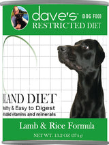 Dave's Pet Food Bland Diet Lamb & Rice Wet Dog Food, 13.2 oz.