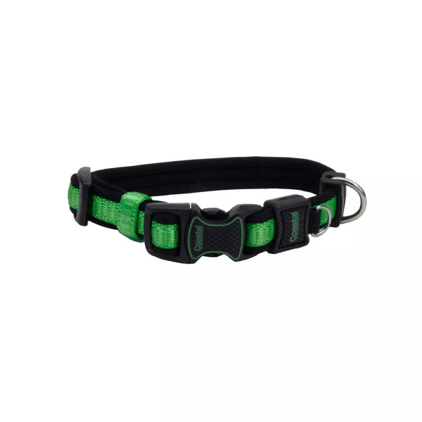 Coastal Inspire Enhanced Core Adjustable Dog Collar Green, 5/8 in. x 8-12 in.