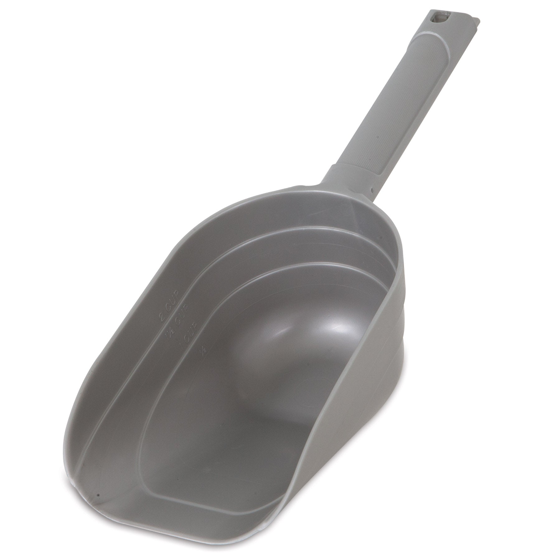Petmate BPA Free Plastic Pet Food Scoop with Microban & Measuring Lines, 2 Cup Silver