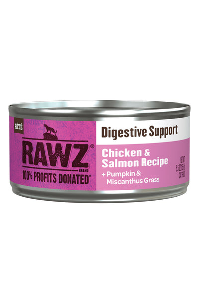 Rawz Digestive Support Chicken, Salmon & Pumpkin Wet Cat Food, 5.5 oz.