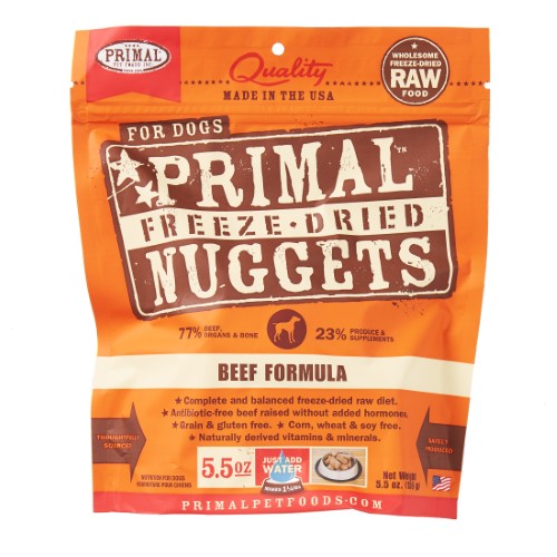 Primal Beef Formula Freeze-Dried Dog Food, 5.5 oz.