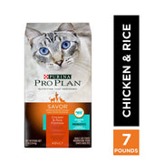 Purina Pro Plan Savor Chicken & Rice Dry Cat Food, 7 lbs.