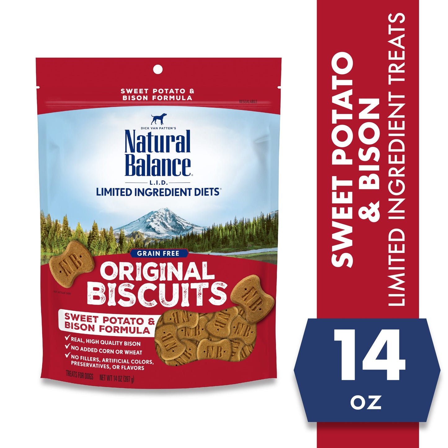 Natural Balance Limited Ingredient Bison & Sweet Potato Dog Treats, 14 oz.