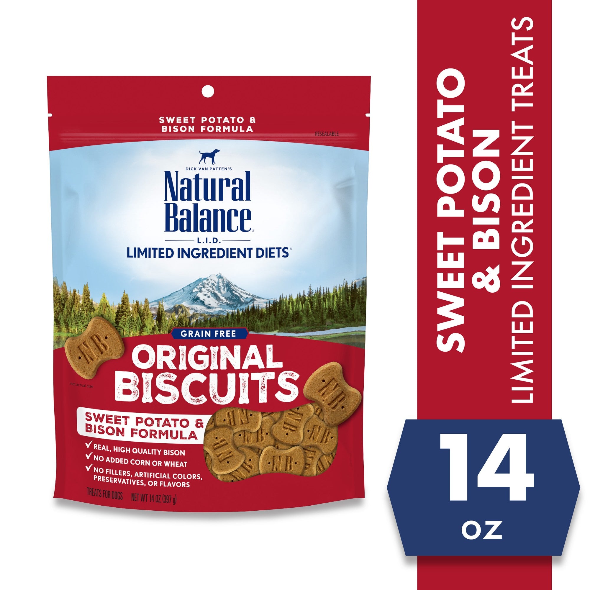 Natural Balance Limited Ingredient Bison & Sweet Potato Dog Treats, 14 oz.