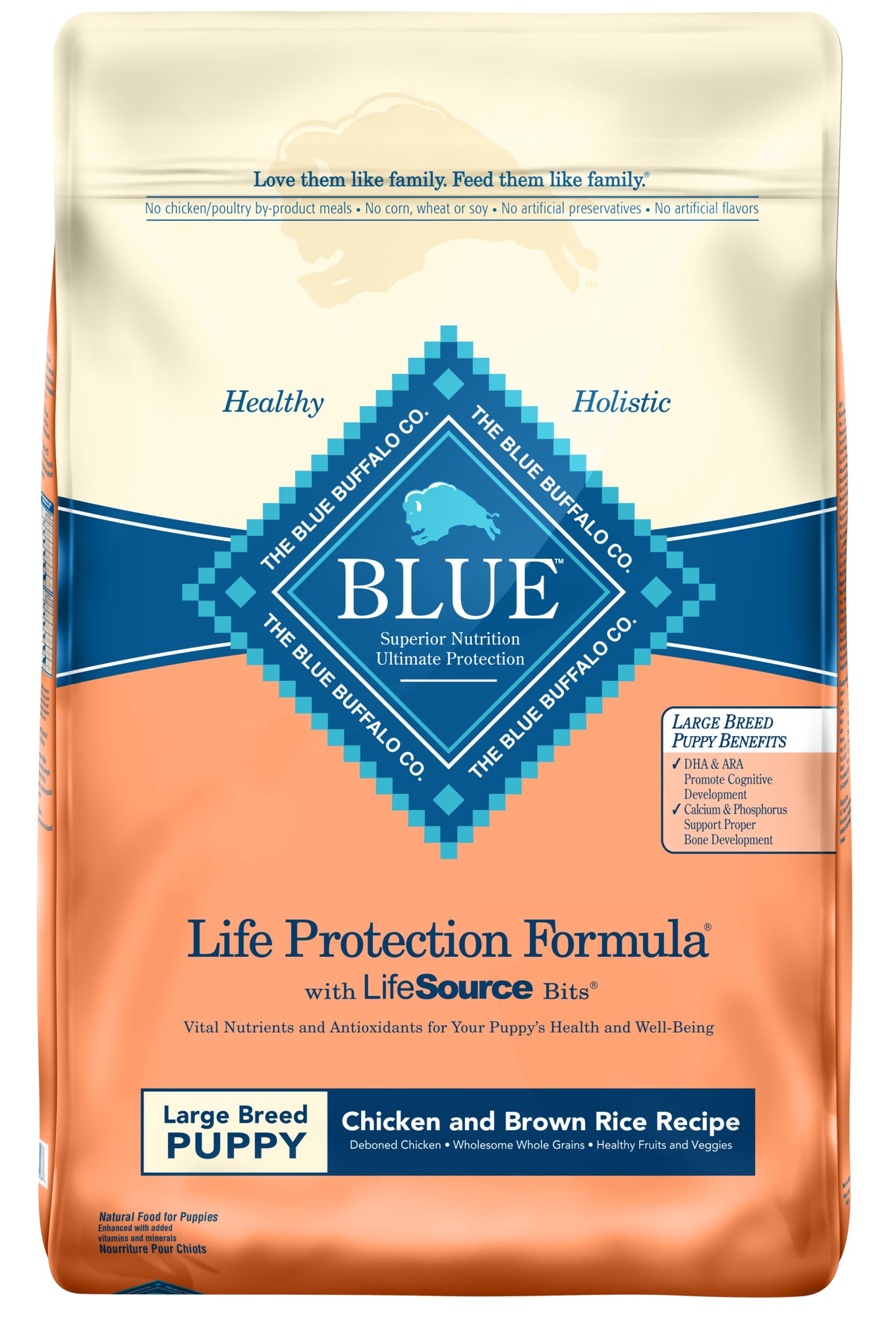 Blue Buffalo Life Protection Formula Large Breed Chicken & Rice Dry Puppy Food, 30 lbs.