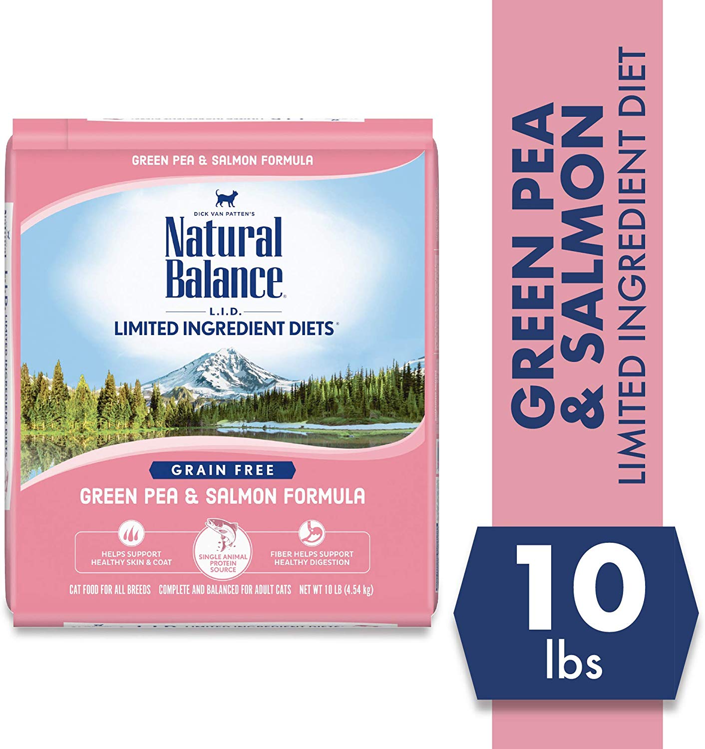 Natural Balance Limited Ingredient Green Pea & Salmon Dry Cat Food, 10 lbs.