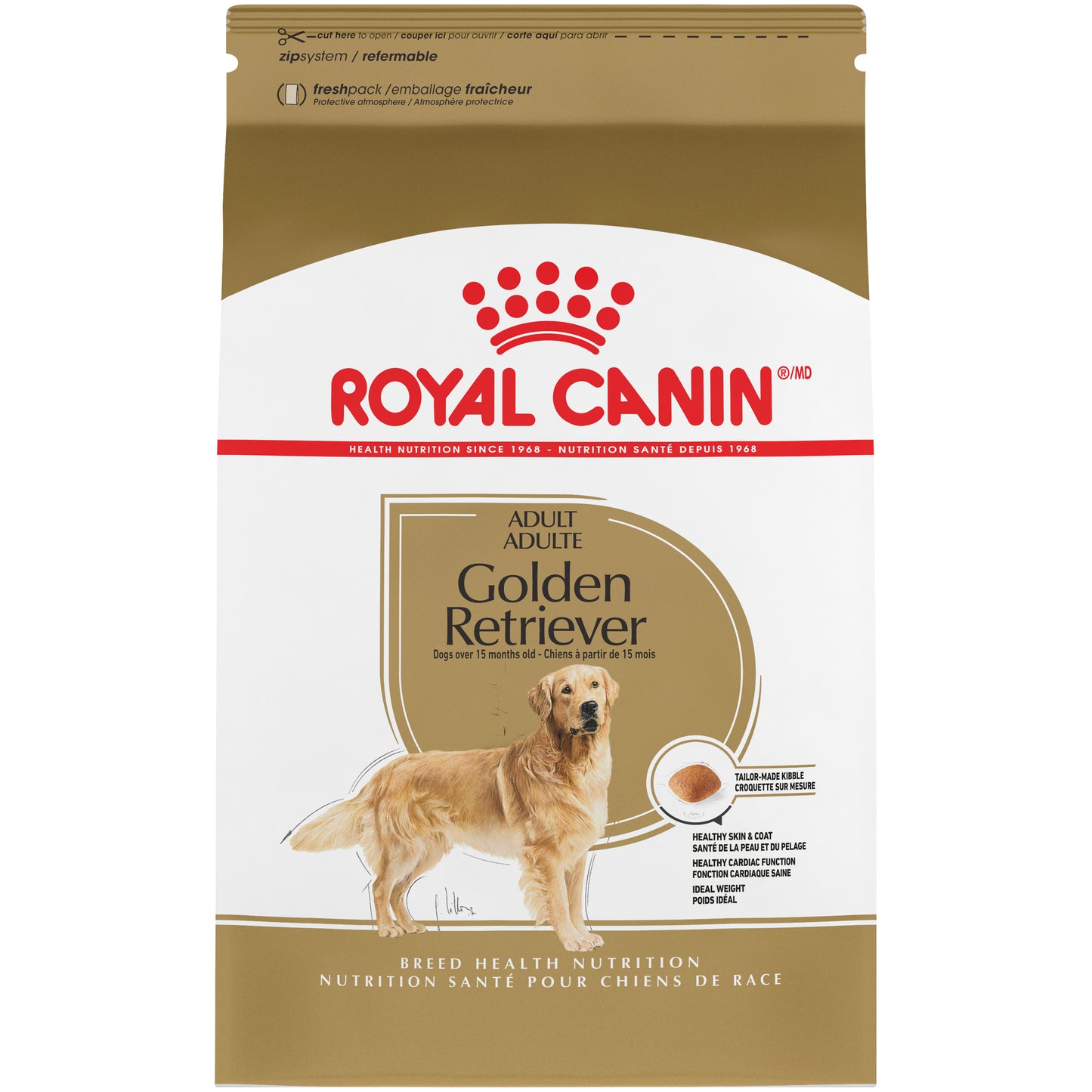 Royal Canin Golden Retriever Adult Dry Dog Food, 30 lbs Bag 30 Lb