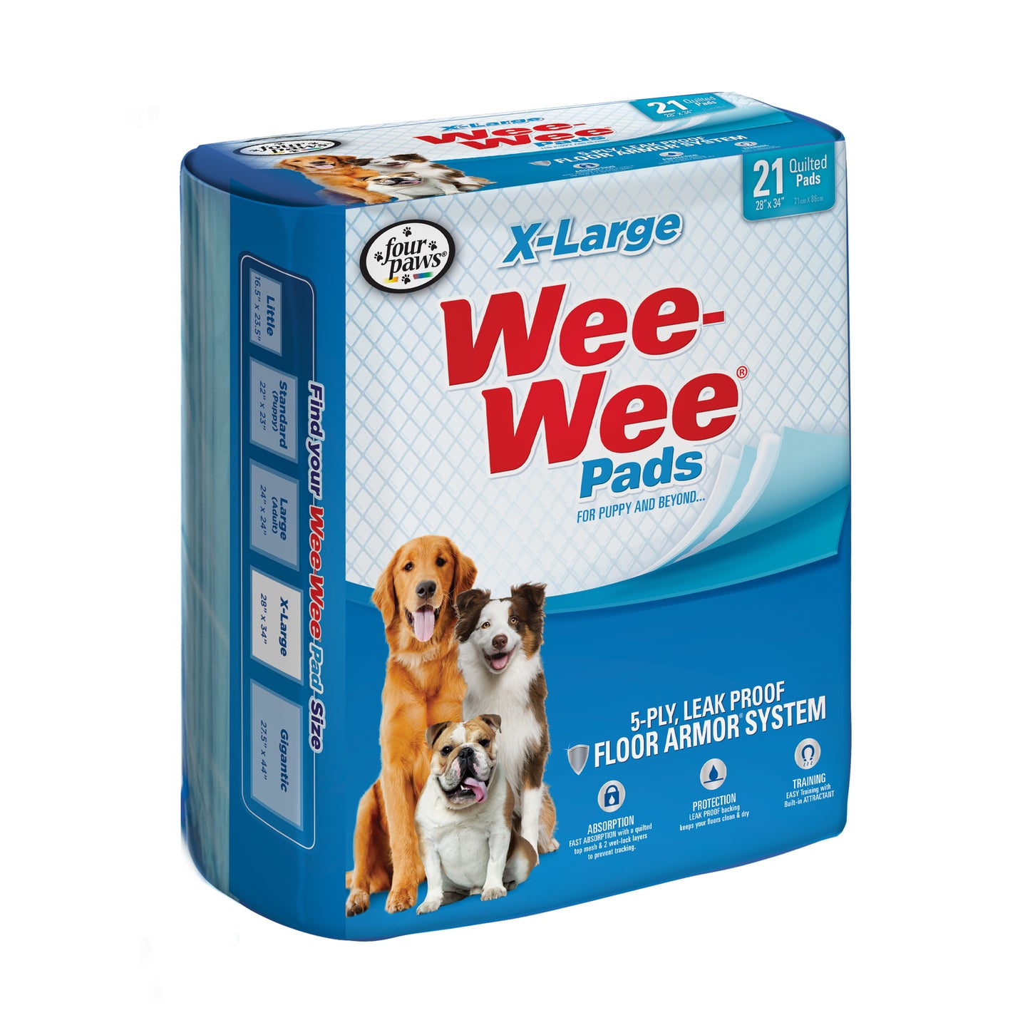 Four Paws Wee-Wee Superior Dog Training Pads, X-Large (21 Count)