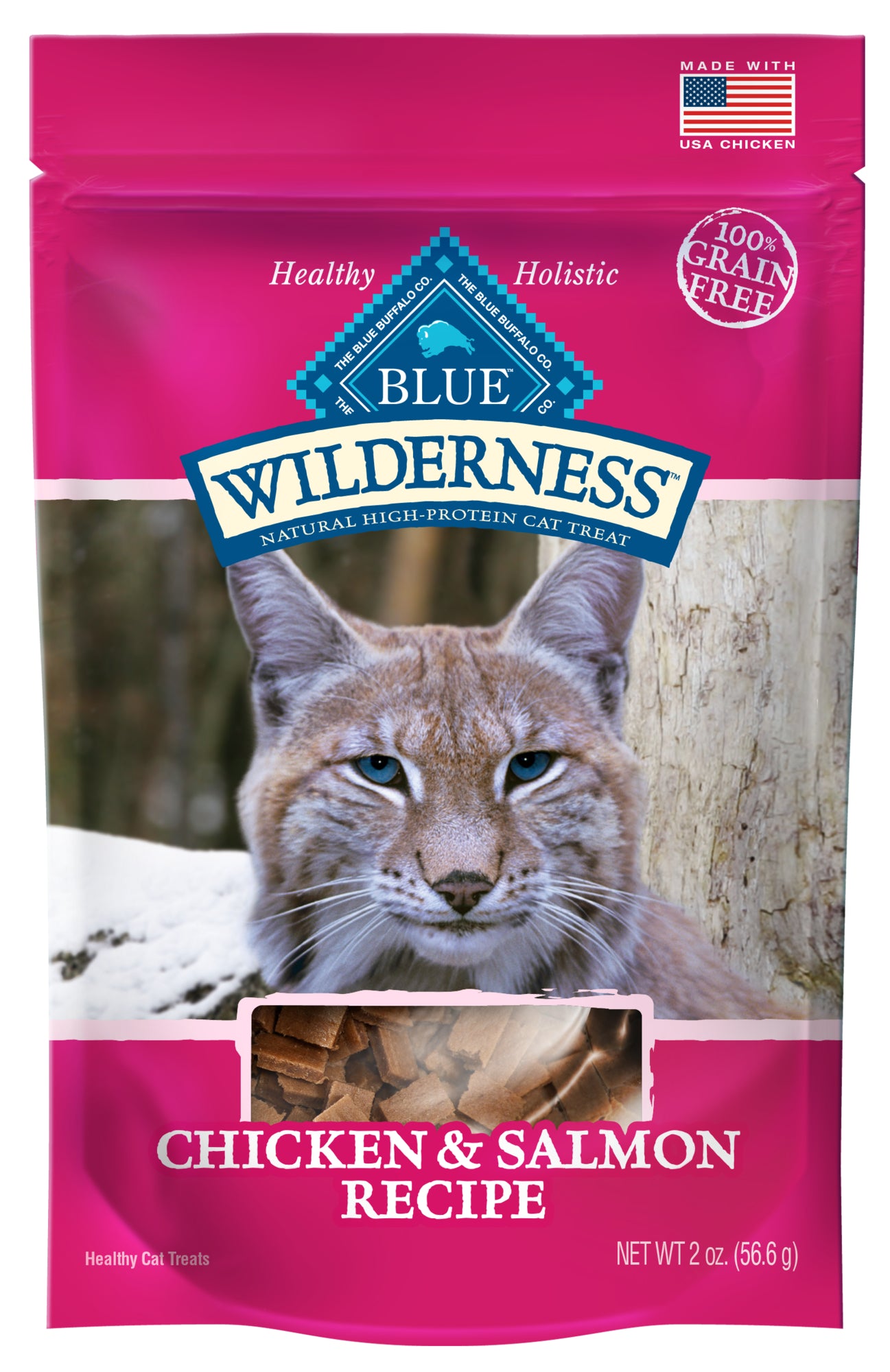 Blue Buffalo Wilderness Chicken & Salmon Grain-Free Soft Cat Treats, 2 oz.