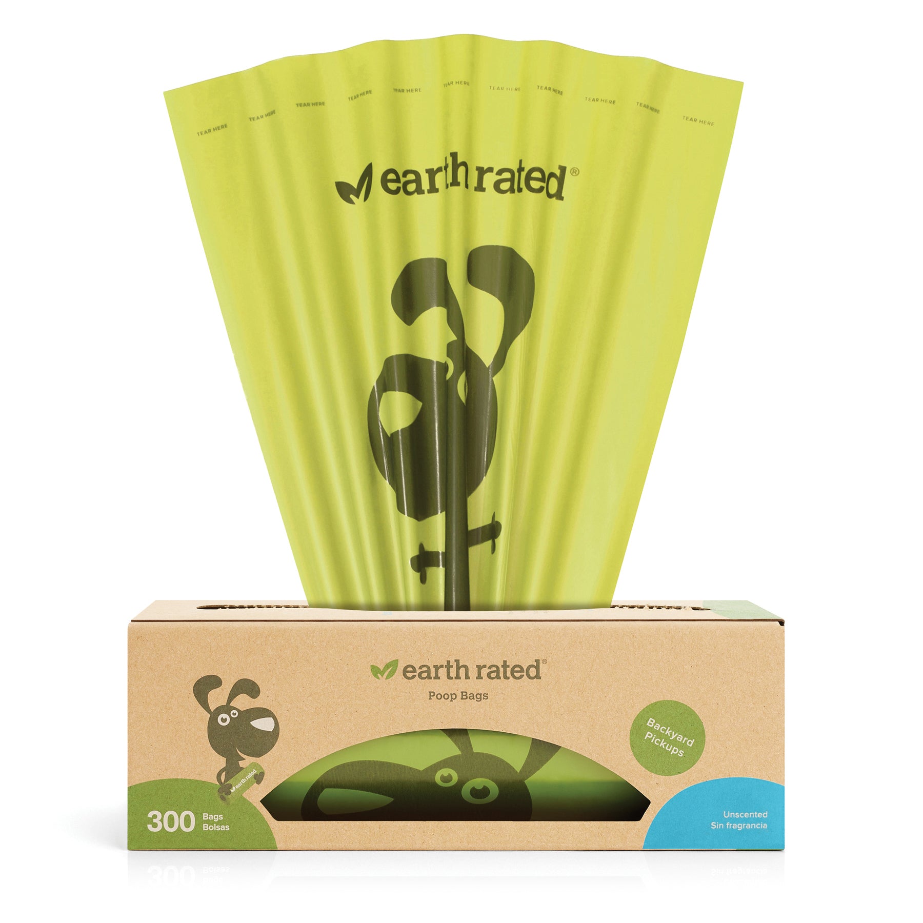Earth Rated Unscented Dog Waste Bags, 300 Count
