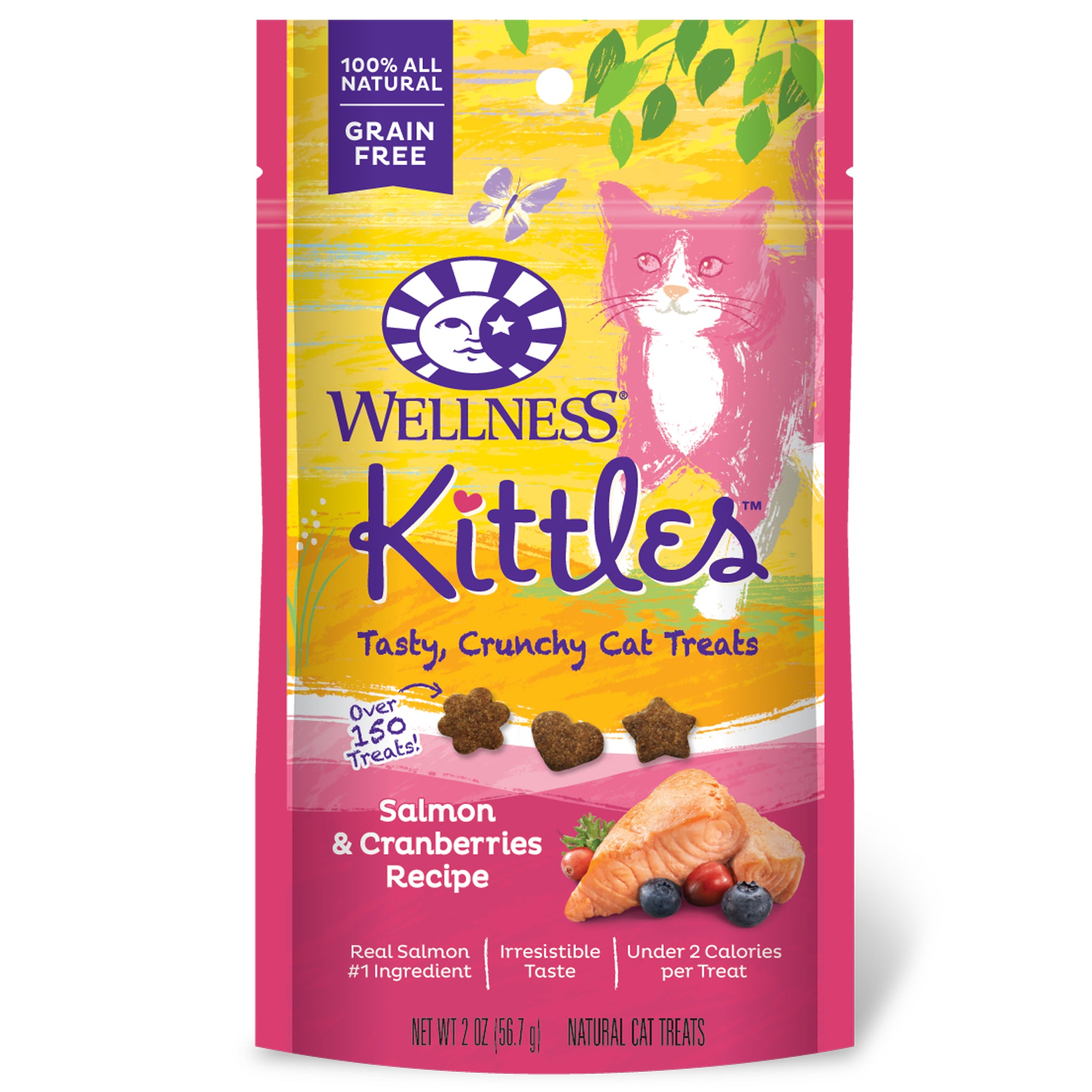 Wellness Kittles Salmon & Cranberry Cat Treats, 2 oz.