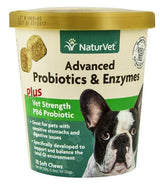 NaturVet Probiotics & Enzymes Bacon Flavor Soft Chews for Dogs, 70 Count
