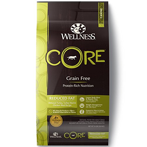 Wellness CORE Reduced Fat Grain-Free Dry Dog Food, 24 lbs.