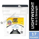 Tidy Cats 4-in-1 Strength Scented Dust-Free Lightweight Clumping Cat Litter, 17 lbs.