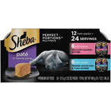 Sheba Perfect Portions Salmon, White Fish & Tuna Pate Wet Cat Food Variety Pack, 2.6 oz. (12 Count)