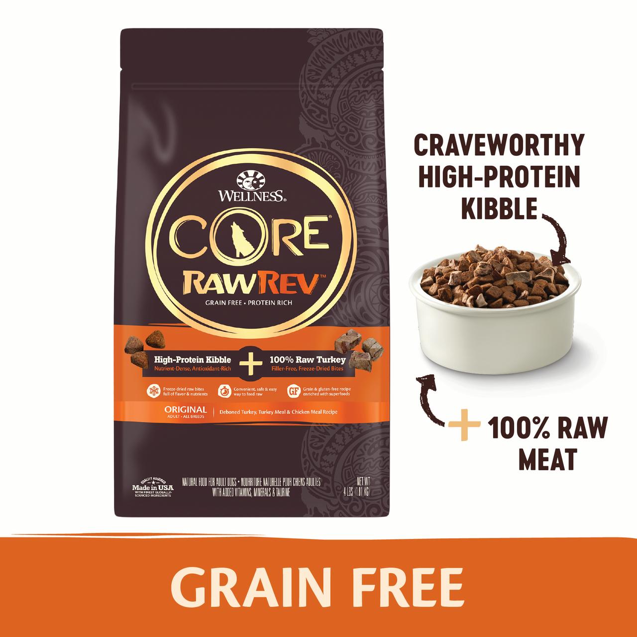 Wellness CORE+ High Protein Grain-Free Dry Dog Food, 4 lbs.