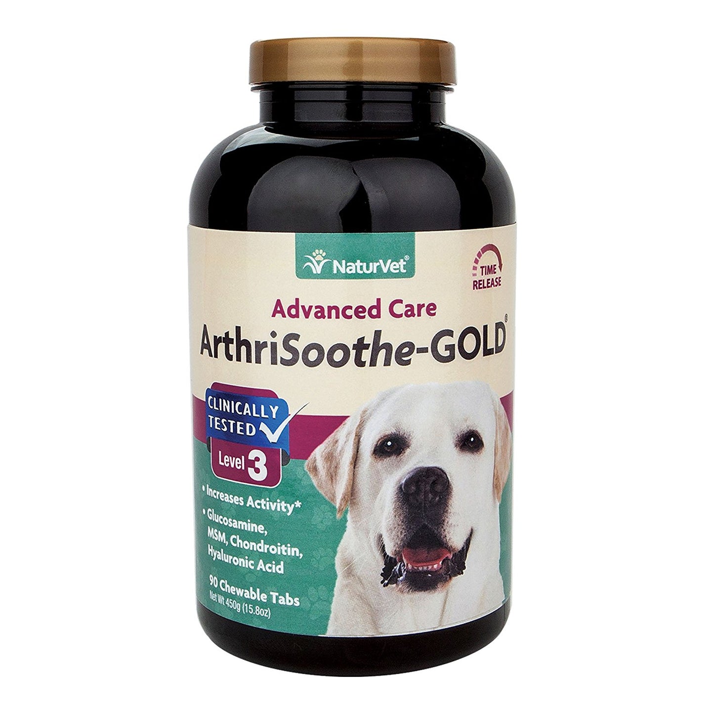 NaturVet ArthriSoothe-Gold Joint Support Tablets for Dogs, 90 Count