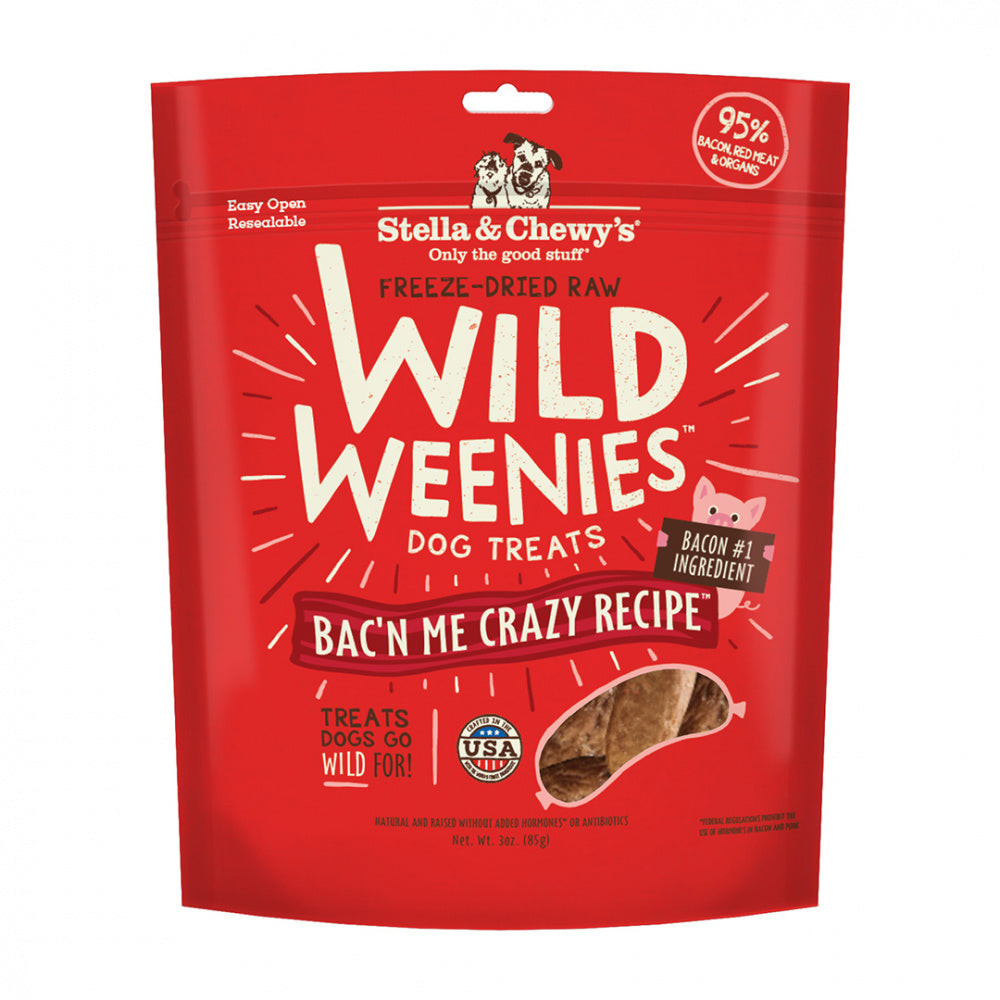 Stella & Chewy's Wild Weenies Pork, Bacon & Beef Dog Treats, 3 oz.