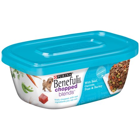 Purina Beneful Chopped Blends Beef, Carrots, Peas & Barley Wet Dog Food, 10 oz.