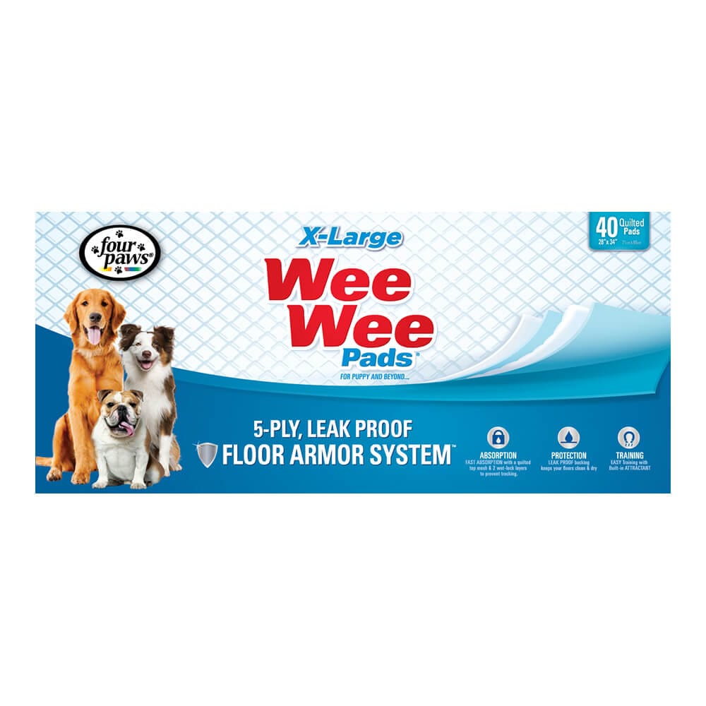 Four Paws Wee-Wee Gigantic Dog Pee Pads, 40 Count