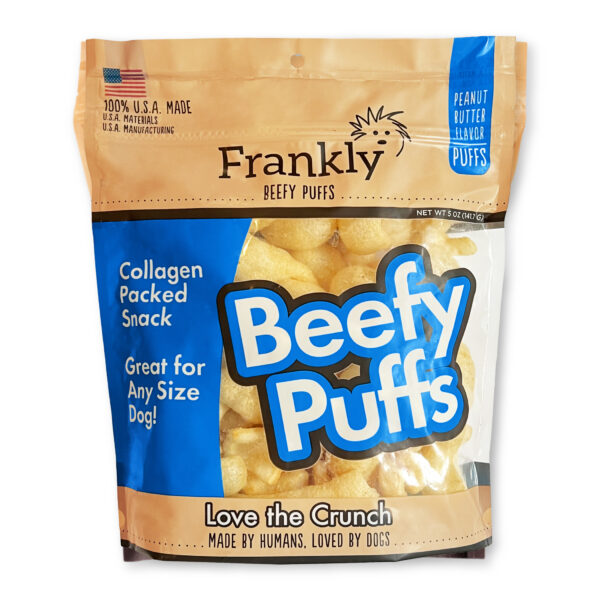 Frankly Peanut Butter Beefy Puffs Flavor Dog Treats
