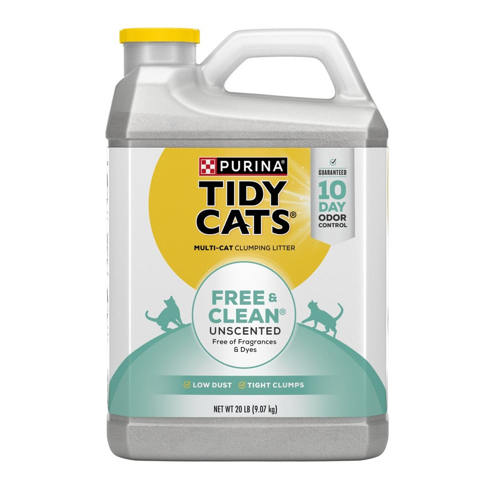 Tidy Cats Free & Clean Unscented Non-Clumping Cat Litter, 20 lbs.