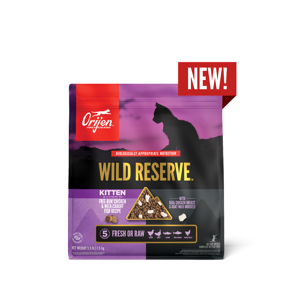 Orijen Wild Reserve Kitten Free-Run Chicken & Wild-Caught Fish Dry Cat Food, 3.5 lbs.