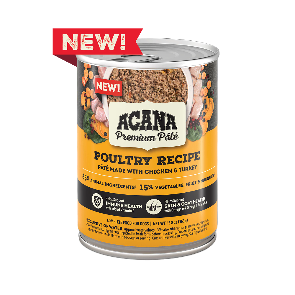 Acana Premium Pate Poultry Recipe Wet Dog Food, 12.8 oz Can