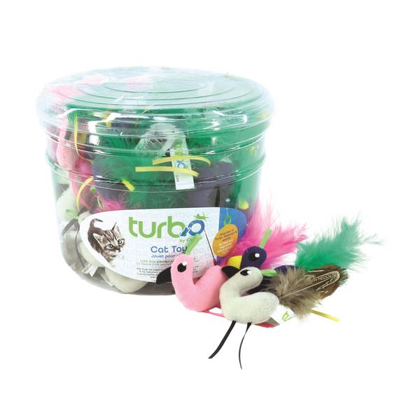 Turbo Birds with Feather Tails & Loop Cat Toy