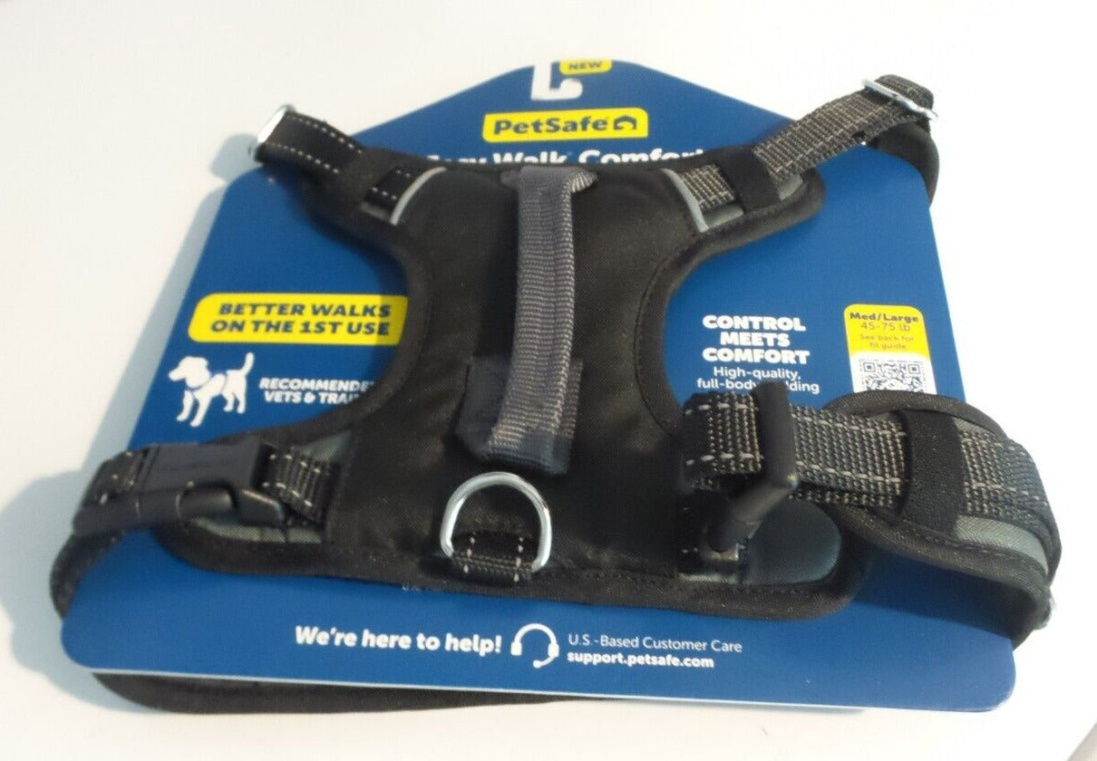 PetSafe Easy Walk Comfort No-Pull Dog Harness, Black (Medium/Large)