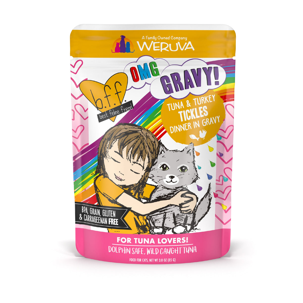 B.F.F. Tuna & Turkey Tickles Wet Cat Food, 3 oz.