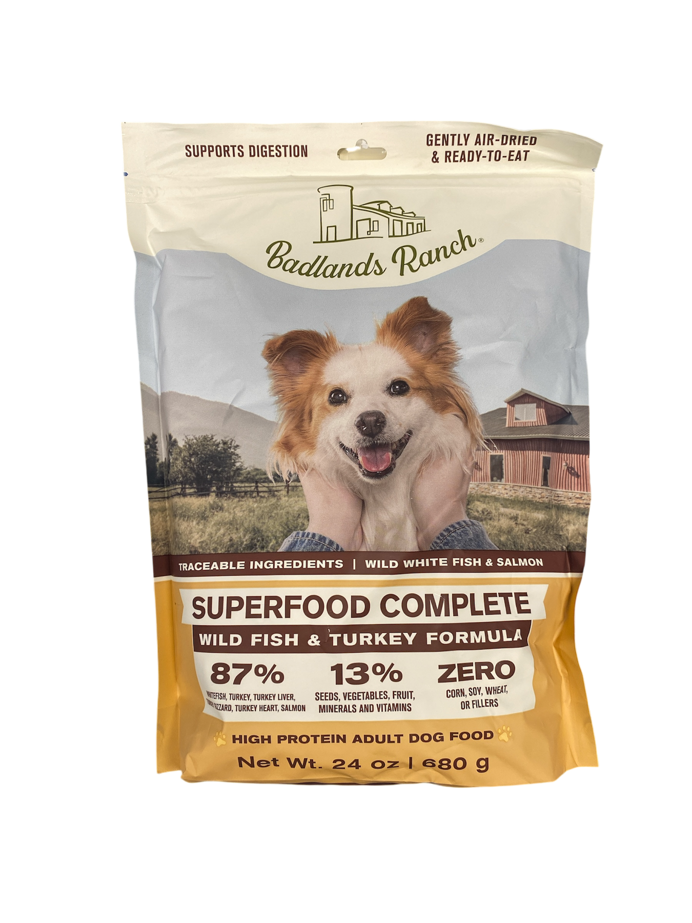 Badlands Ranch Superfood Complete Pack Of 1 Wild Fish Dog 24 oz