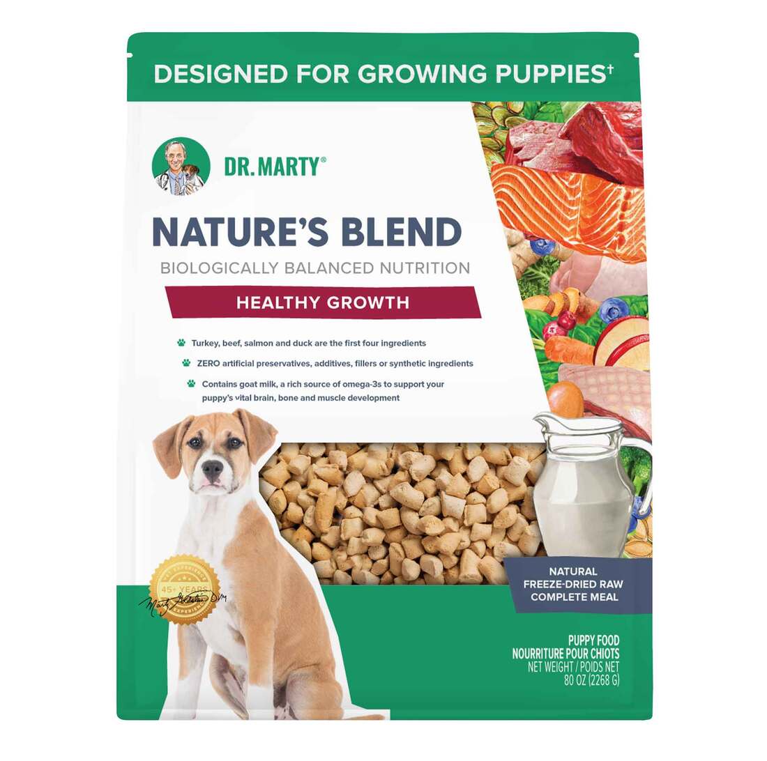 Dr. Marty Nature's Blend Healthy Growth Freeze-Dried Puppy Food 80oz