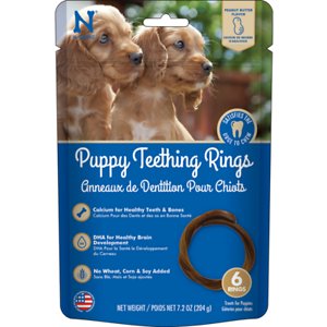 N-Bone Peanut Butter Flavor Puppy Teething Rings, 7.2 oz.